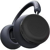 Clangpeony Case for CMF by Nothing Headphone Pro Cases, Ultra-Thin Soft Silicone Ear Cups Protective Cover, Shockproof Drop-Proof Washable for Women Men (Black)