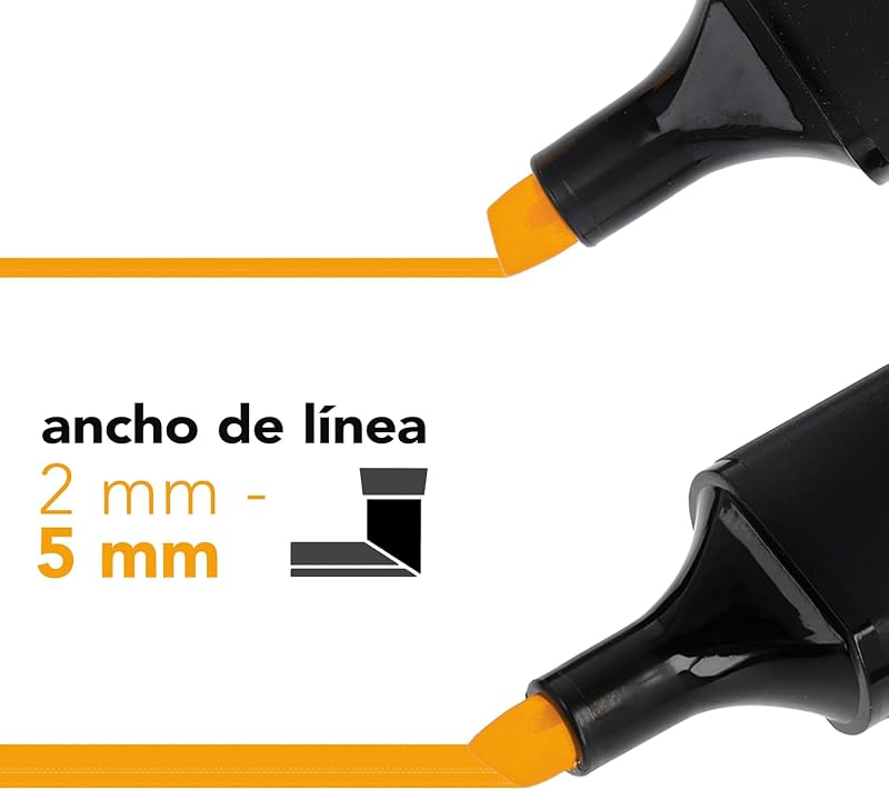 Marcadores fluorescentes, 8 peças, variedade | Marcadores fluorescentes em cores vivas | Espessura do traço: 2-5 mm | Tinta premium da Alemanha | E-744252 00