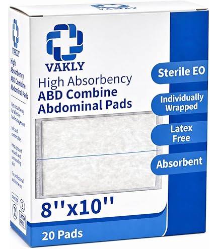 Amazon.com: GauzeCare Sterile Abdominal- ABD Combine Pads| 24-Pack