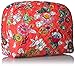 Vera Bradley Women's Cotton Large Cosmetic Makeup Organizer Bag, Coral Floral, One Size