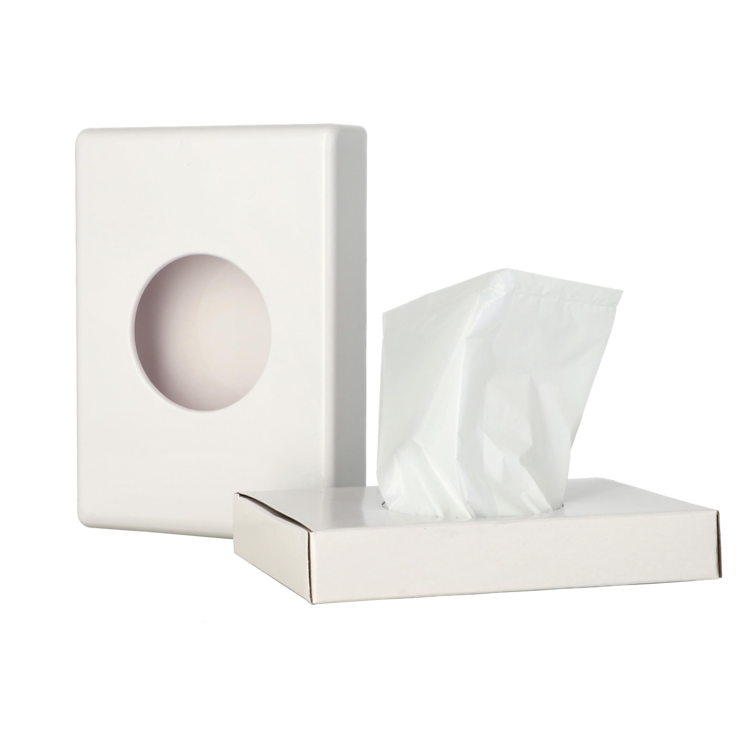 Medi-Inn Hygiene Bag Dispenser with Hygiene Bags 1 x Dispenser White + 5 x 30 Hygiene Bags for Easy Disposal of Sanitary Napkins, Pantiliners and Tampons