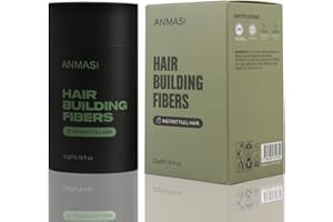 ANMAS HOME Black Hiar Building Fiber 22g, Hair Fibers for Thinning Hair, Fill In Fine or Thinning Hair Instantly Thicker Fuller Look, Hair Fibers Black for Men & Women