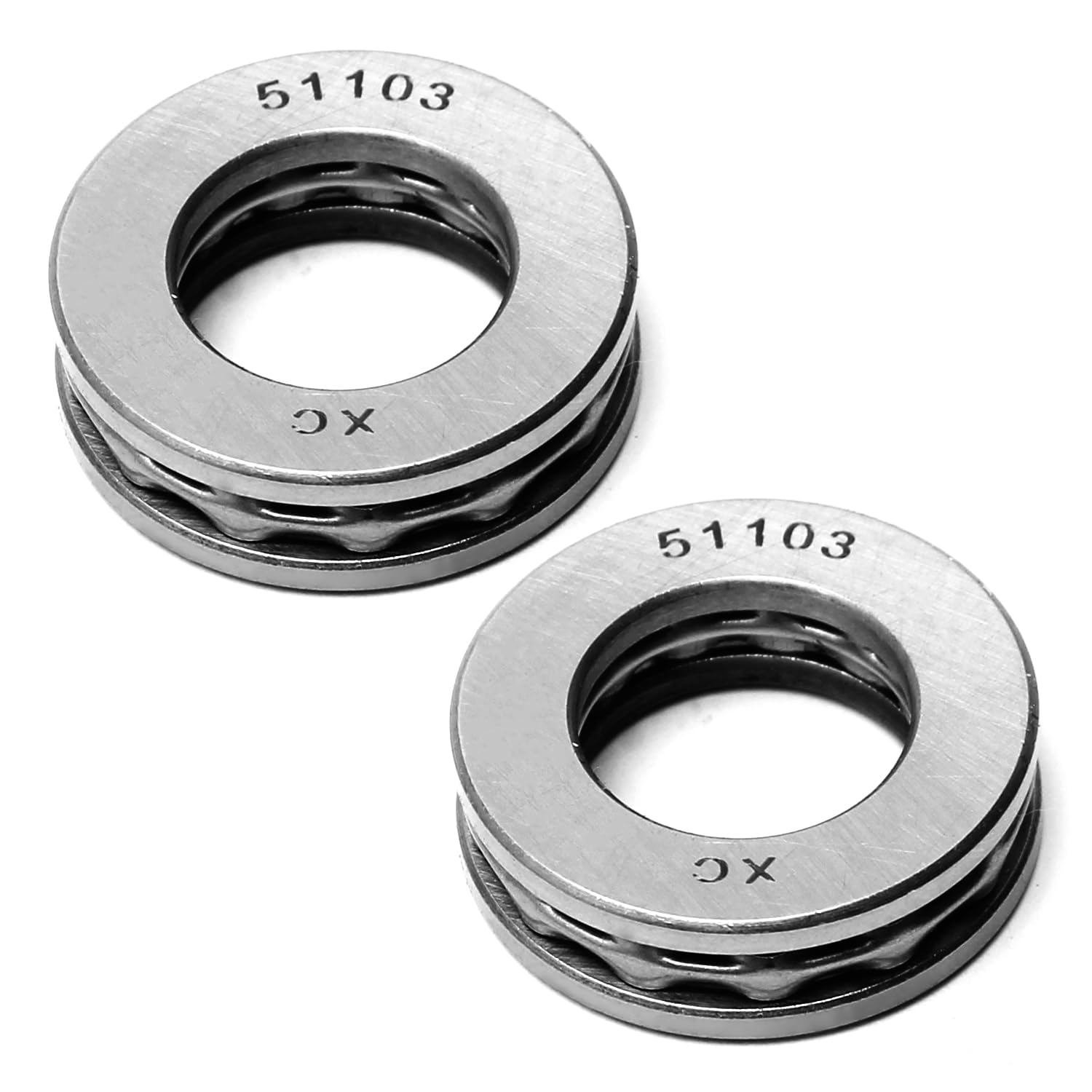 Othmro 51103 Thrust Ball Bearings, 2pcs 17mmx30mmx9mm Chrome Steel Roller Bearing, ABEC3 Single Row Roller