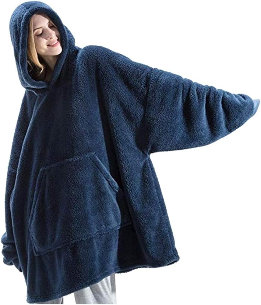 Felpa Con Cappuccio Invernale Oversize Coperta Di Riscaldamento - Foto 8