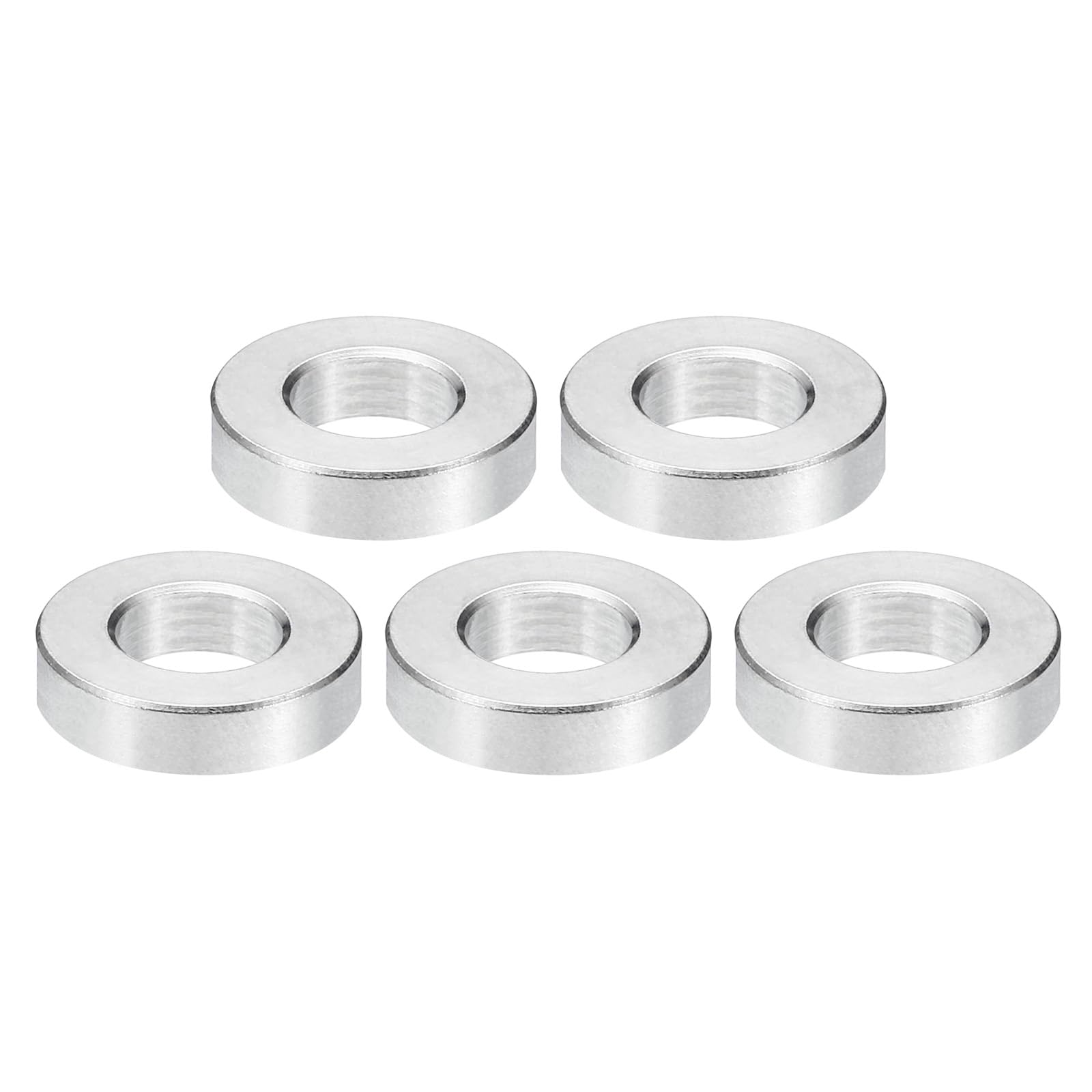 PATIKIL M8 Stainless Steel Spacers, 5Pcs Metal Spacer Stainless Steel 8.2mm ID x 16mm OD x 4mm L Stainless Steel Spacer Screw Standoff for 5/16" or M8 Screw