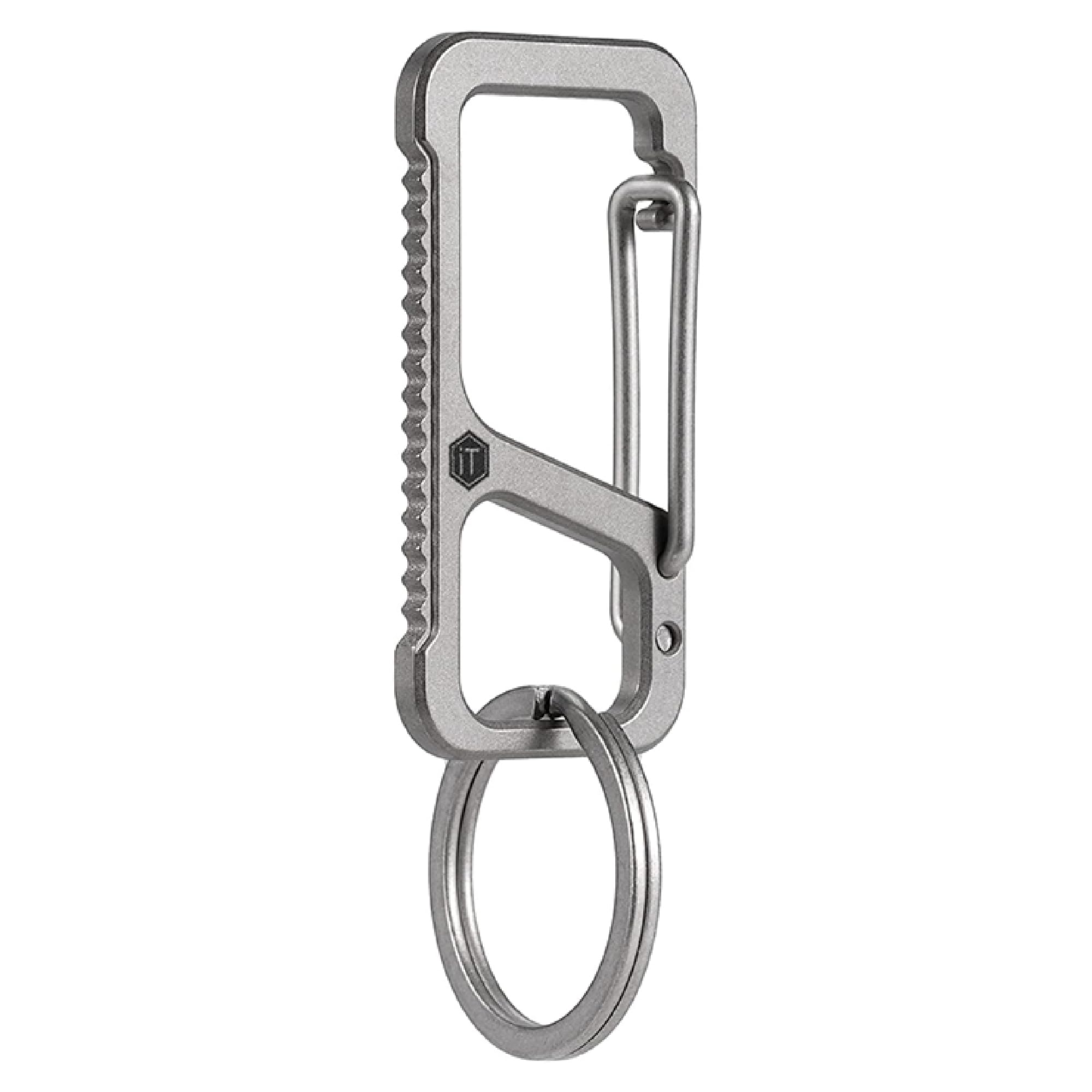 KeyUnity Keychain Carabiner Clip, Anti-Lost Quick Release Titanium Key Holder, 2 inch Key Organizer Heavy Duty for Men & Women(KM06)