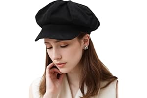 HENGWOYS Newsboy Hats for Women -100% Cotton Womens Newsboy Cap Vintage Cabbie Hat - Pageboy Hats for Women Girls Ladies Gift