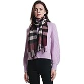 EURKEA Cashmere Wool Long 2024 Plaid Tartan Winter Scarf for Women, Warm & Soft & Cozy, Gift Ready
