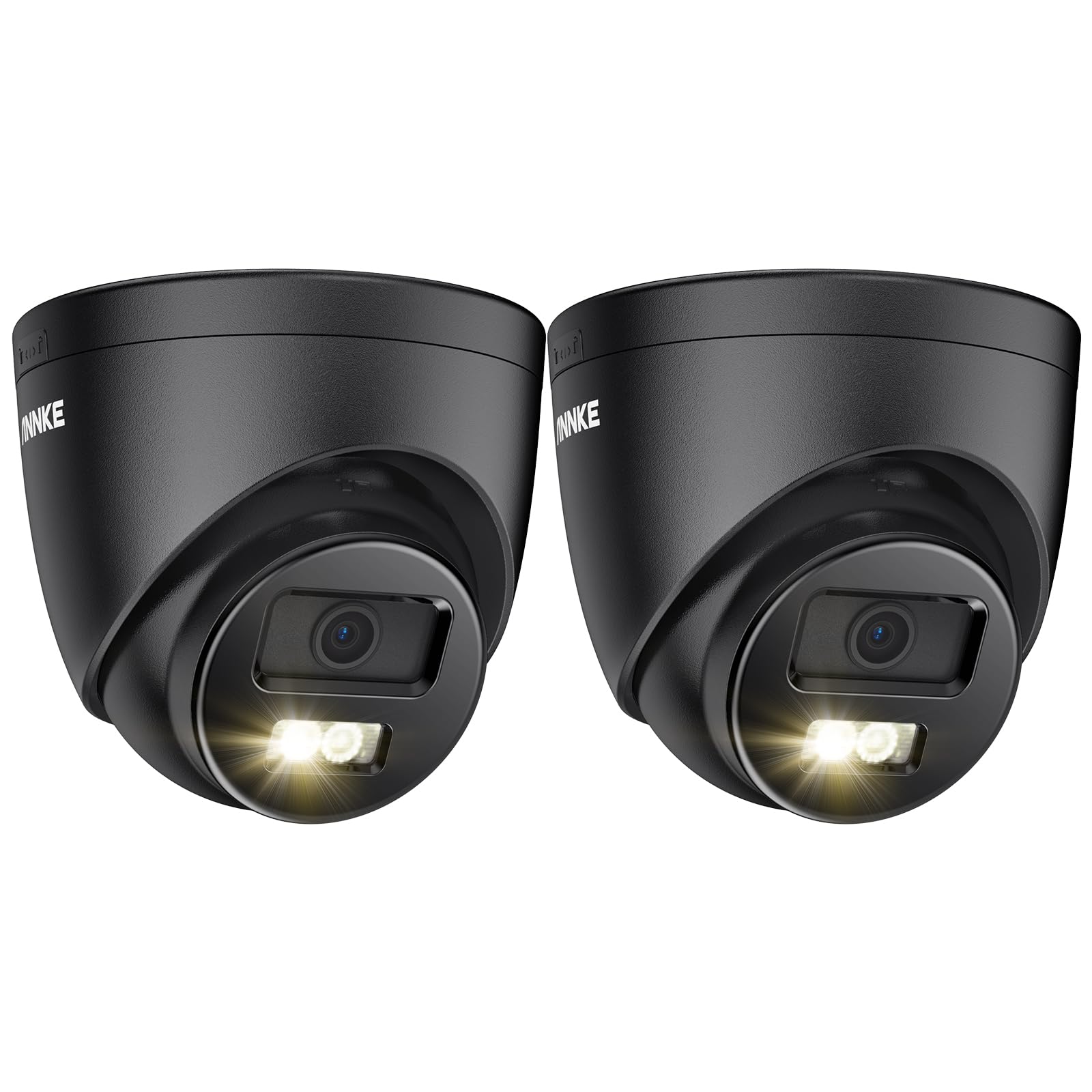 ANNKE C500 3K Ultra HD PoE CCTV Camera with Human/Vehicle Detection, Wired IP Security Camera Outdoor with Spotlight Color Night Vision, IP67 Weatherproof, Audio Recording (2Pack, Black)