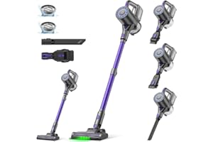Suirviz Cordless Vacuum Cleaner, 40KPA/35Mins, Green LED Light, Lightweight Stick Vacuum Self-Standing, Vacuum Cleaners for Home Handheld Vacuum for Pet Hair, Carpet, and Hard Floors, U8