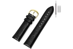 EACHE Croco Design Leather Watch Bands, Classical Leather Watch Straps For Women&Mens Waterproof 12mm 14mm 16mm 18mm 19mm 20mm 22mm