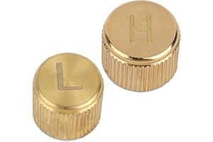 2pcs Car AC Valve Caps for R134a System, Brass High & Low Pressure Service Port Caps Leakproof Covers Truck Car Accessories f