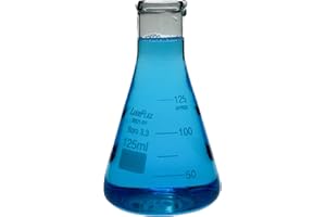LUERFLEX 125ML 4OZ Erlenmeyer Flask Borosilicate Glass Pack of 12