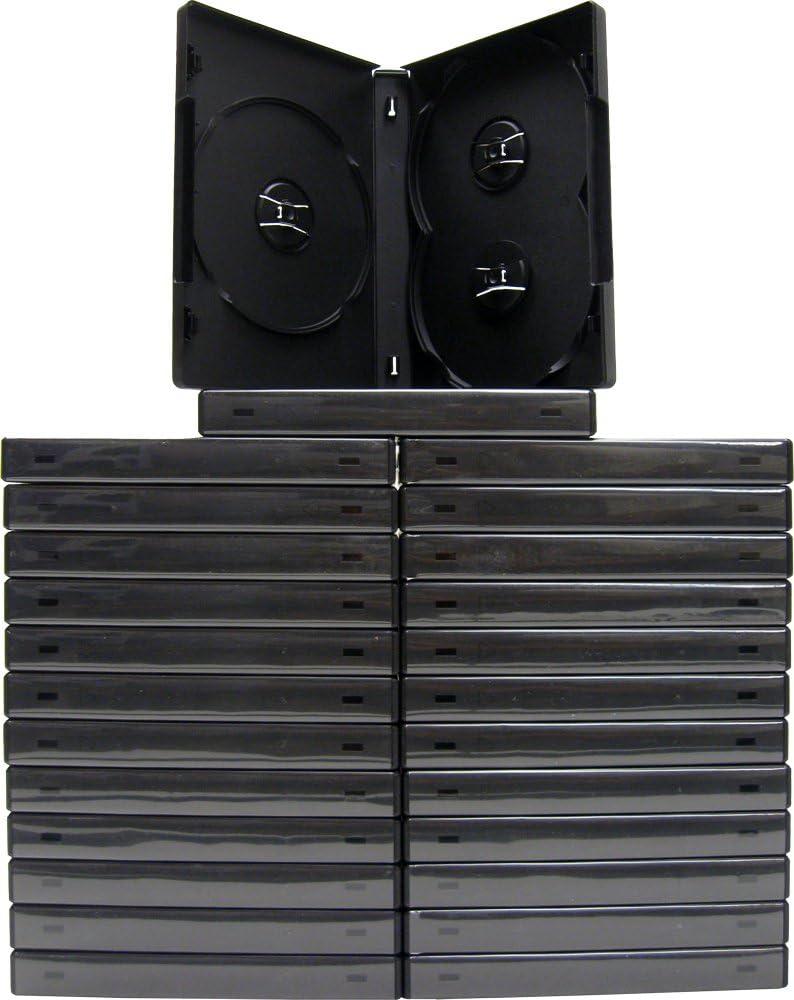 (25) Triple DVD Cases 22MM Thick Overlap Style Electronics