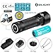 OLIGHT Bundle R50 Pro Seeker Police Tactical Flashlight Military Grade Law Enforcement EDC Light Cree XHP70 Cool White LED 3200 Lumens Powered by 4500mAh Lithium Rechargeable Battery w Patch