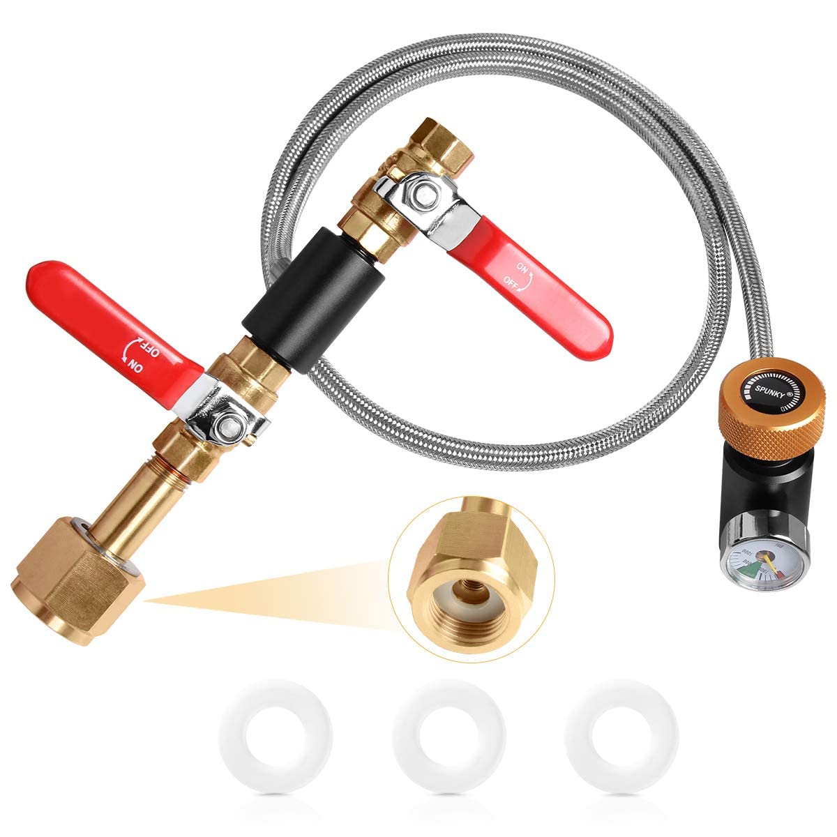 G1/2 CO2 Cilinder Refill Adapter Slang, CO2 Refill Station