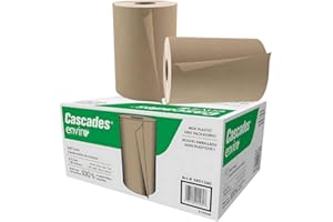 Cascades Enviro Brown Paper Towel Rolls – 12 Pack | New 2025 Packaging | for Commercial or Home Use (12 Rolls)