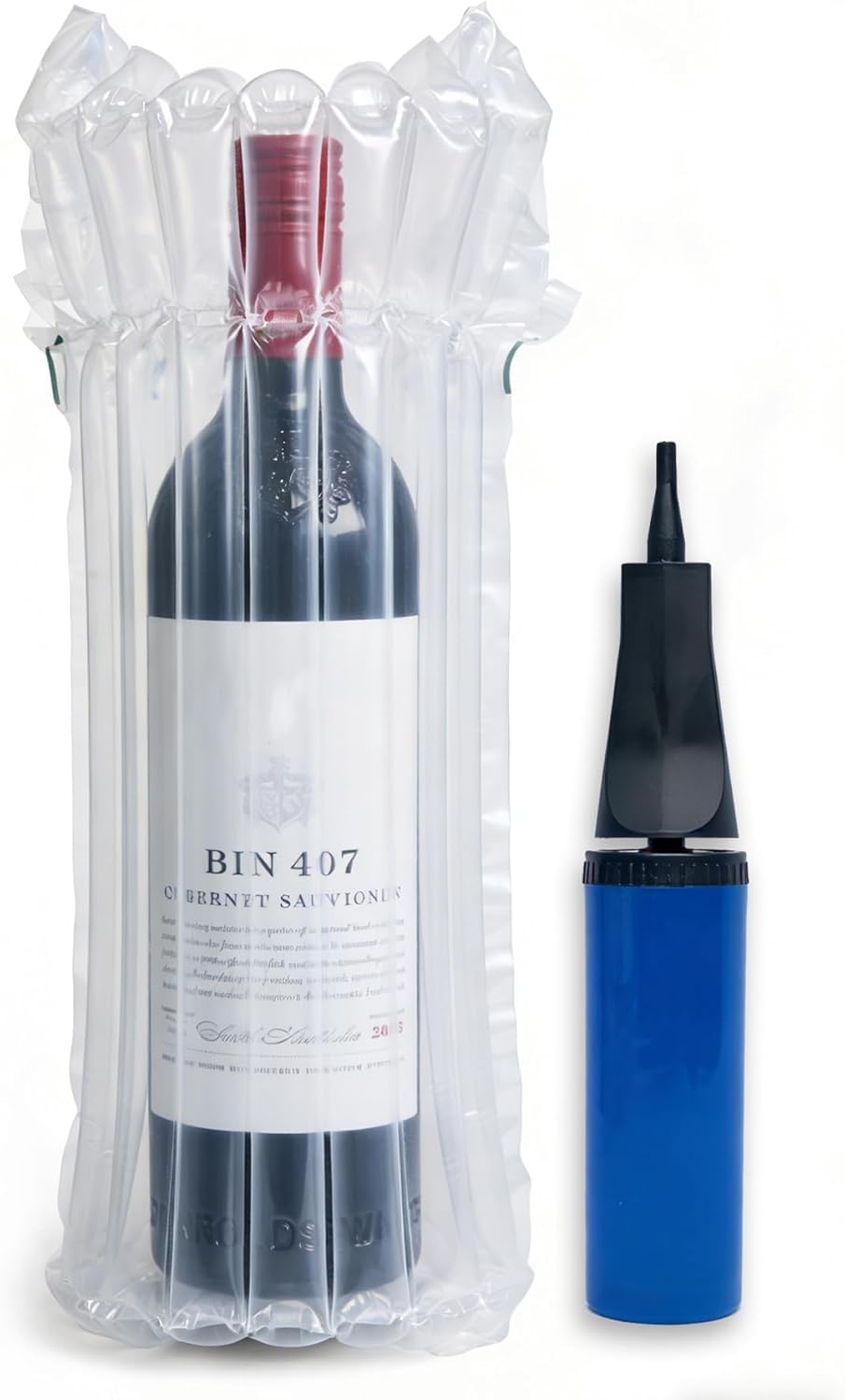 Photo 1 of 10 Packs Wine Bottle Travel Protector Bags, Monkkino Inflatable Bubble Cushion Wrap, Safety Choice for Glass Bottles in Transport with Luggage, Air Filled Packaging Sleeves with Pump