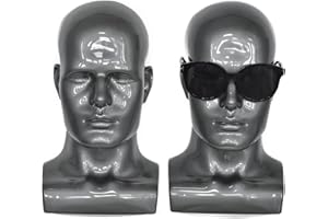 FFXS Male Mannequin Head PVC Display Head Stand Wig Display Head Model Men Manikin Head Dolls for Display Headset, Headphone, Game Console, Hats, Wigs Jewellery(Silver Grey)