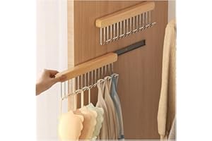 2 Pcs Pull Out Belt Hanger for Closet, Wall Mounted Tank Top Bra Hanger, Sliding Out Hanging Organizer,ulti Hook Coat Rack fo