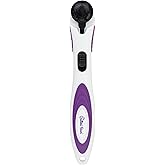 The Quilted Bear 18mm Fabric Rotary Cutter for Quilting, Sewing &amp; Craft | Comfortable Ergonomic Soft Grip, Sharp Cutting Blade with Safety Guard, Easy Blade Replacement, Right &amp; Left Handed Use
