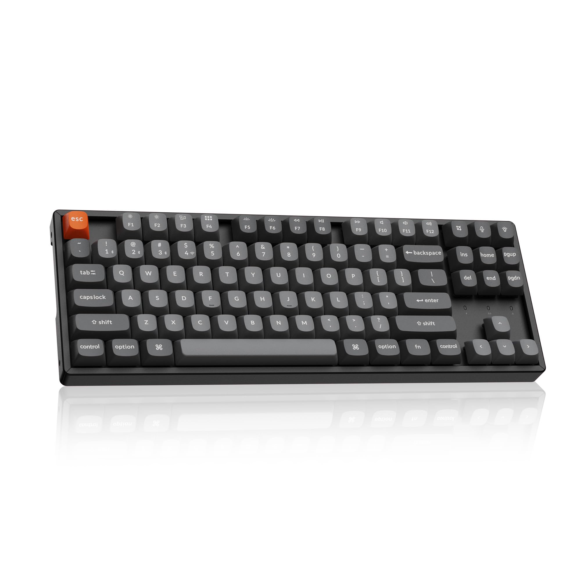 Keychron K8 Max TKL Wireless Mechanical Keyboard, QMK 2.4 GHz/Bluetooth 5.1/Wired with Aluminum Frame, RGB Backlit Hot-Swappable Programmable Keychron Super Banana Switch for Mac Windows Linux