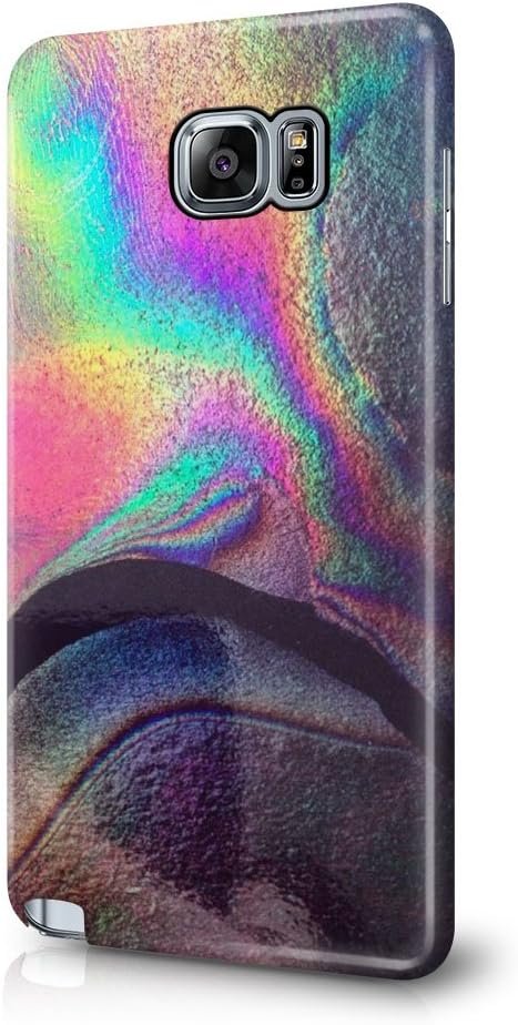 Rainbow Holographic Print Tie Dye Marble Hard Plastic Samsung Galaxy Note 5 Phone Case Cover