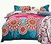 Pangzi Bohemian Duvet Cover King Size,Microfiber Bedding Comforter Cover Set,Boho Colorful Retro Print Duvet Cover