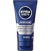 NIVEA MEN Protect & Care Face Moisturizer for Dry Skin, Men's Face Lotion with Aloe Vera, Non-Greasy, Fast-Absorbing Men's Mo