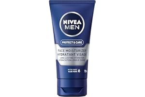 NIVEA MEN Protect & Care Face Moisturizer for Dry Skin, Men's Face Lotion with Aloe Vera, Non-Greasy, Fast-Absorbing Men's Mo