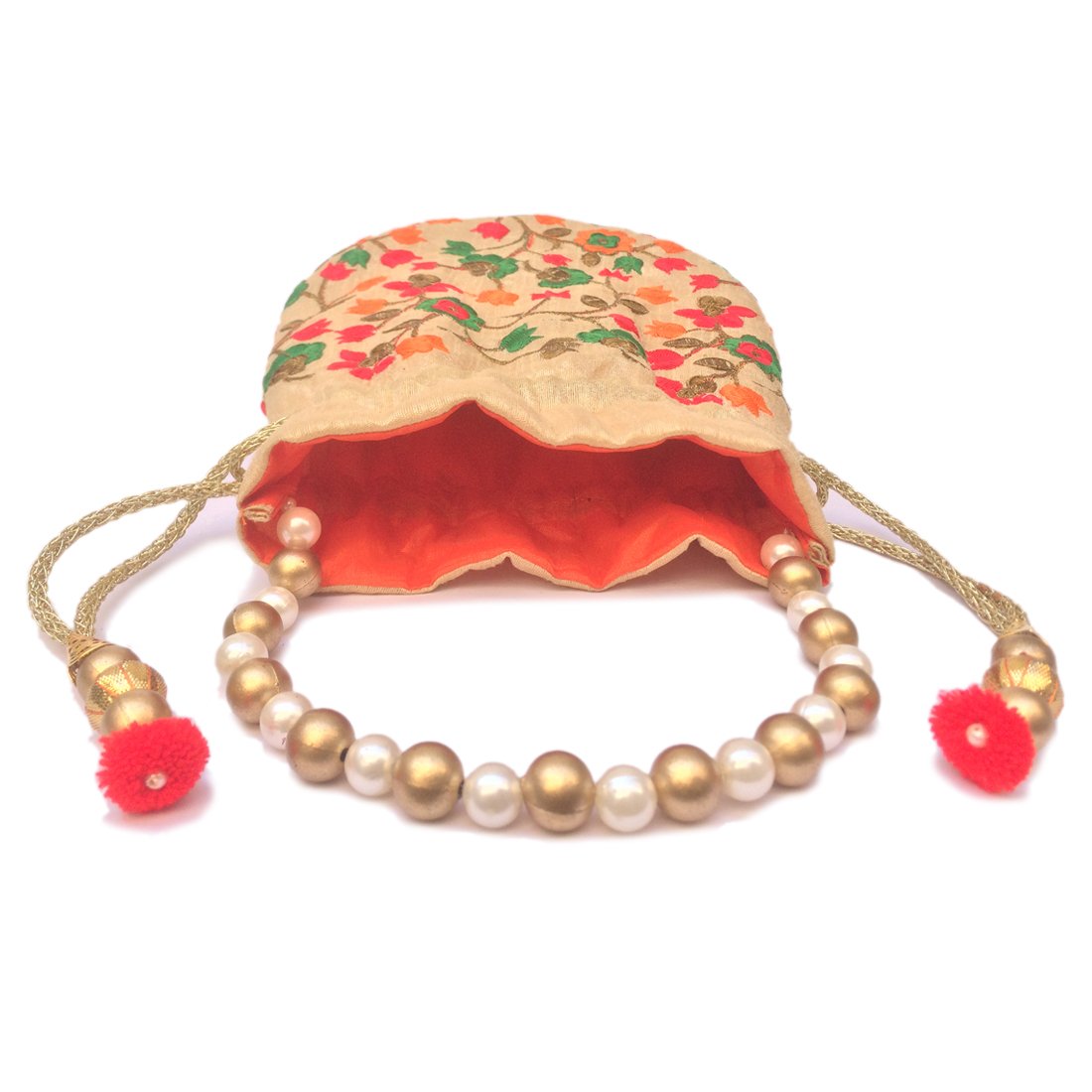 shubh shagun women's potli(beige)