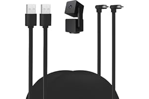 UYODM 20FT/6M L-Shape Micro USB Extension Cable Compatible with WYZE Cam Pan V3, 90 Degree Extension Charging Cable Power Your WYZE Cam Pan V3 Continuously - 2Pack Black