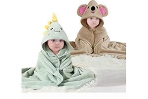 SEVDO 2Pcs Baby Hooded Towel,31 * 31 in Toddler Bath Towels for Newborn Babies,Toallas de Baño para Bebe,Organic Infant Kids Boy Essentials 1-3