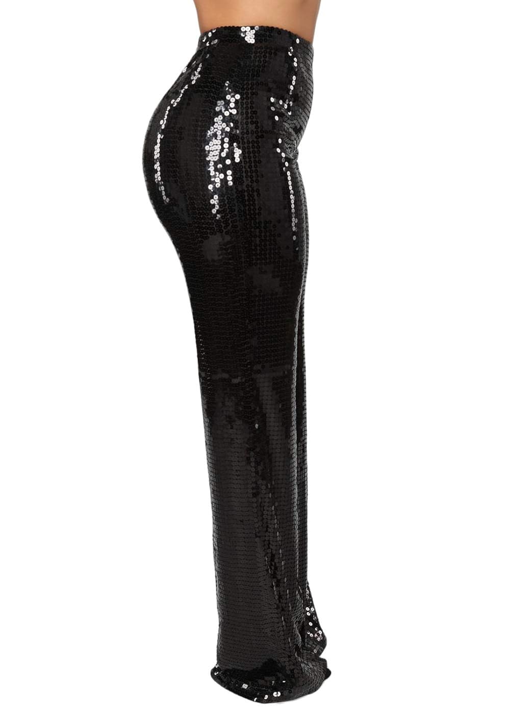 glitter high waisted trousers