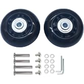 Mute Wear-resistant Outer Diameter 2.36 inches Luggage Suitcase Replacement Wheels Kit Inline Outdoor Skate Replacement Wheels (2.36 in x 0.94 in)