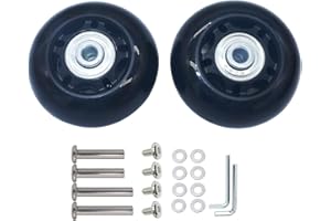 YONGXUAN Mute Wear-resistant Outer Diameter 2.36 inches Luggage Suitcase Replacement Wheels Kit Inline Outdoor Skate Replacement Wheels (2.36 in x 0.94 in)