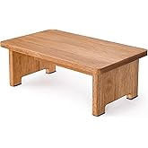 JUJIAFU Solid Wood Stool Wooden Step Stool Anti-Slip Step Stools for Adults Step Stool for Adults One Step Stool for Office, Bedroom, Garden, Bathroom (6.0" High)