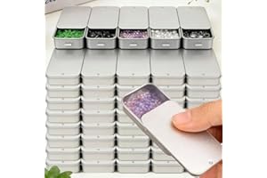 Mini Rectangle Tinplate Storage Box Sliding Design Household Kitchen Dining Table Jewelry Mints Candy Metal Storage Box (7Pcs