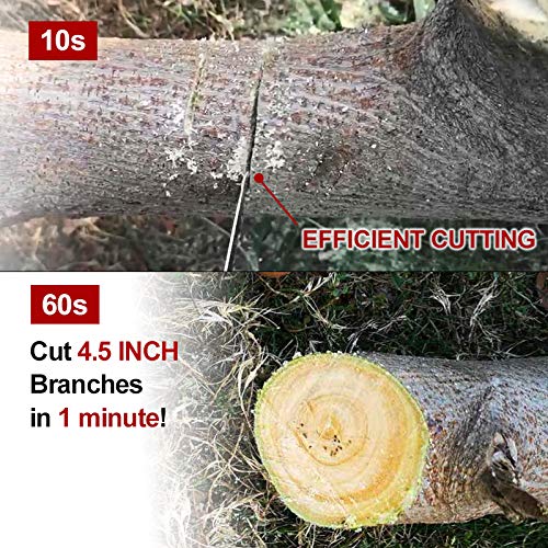 Folding Hand Saw (Sharp Mini) for Pruning Trees Branches Hunting Camping Bushcraft Survival Wood Bone PVC, 7" Carbon Steel Japanese Blade, Efficient Smoother Cut, Safety Lock, Non Slip Handle