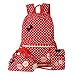 Polka Dot 3pcs Kids Book Bag Purse School Backpack Water Repellent Girls Teen