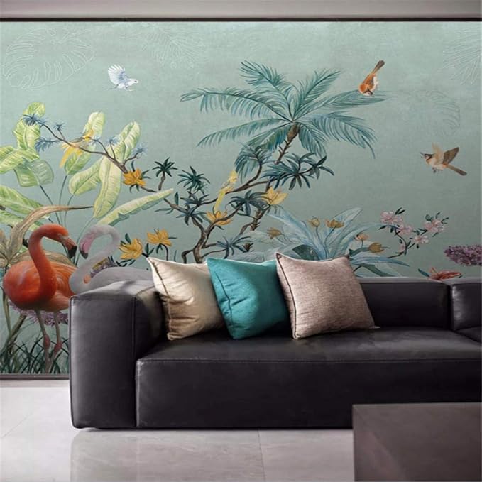 Speedcoming Papel Tapiz Mural de Fondo de Flamenco de Flor de Planta de