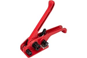 VECKYJL Poly Cord Strapping Tensioner, Manual Banding Strapping Tensioner Tool, Heavy Duty Poly Strap Tensioner and Cutter for 1/2" - 3/4" Width Polyester Polyproplyn Strap