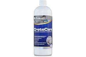 FUSION CHEMICAL Fusion CreteCare: The Ultimate Concrete Cleaner and Driveway Oil Stain Remover for Garage Floors - Oil and Grease Remover, Super Clean Degreaser, and Outdoor Concrete Stain Solution (32 Fl Oz)