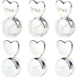 Darlingao 3 Pairs Earring Backs for Heavy Earring, Silicone Earring Lifters for Droopy Ears, Earring Backs Replacements, Earlobe Support Backs, Heavy Earring Support, Earring Backings, Silver, RE-01