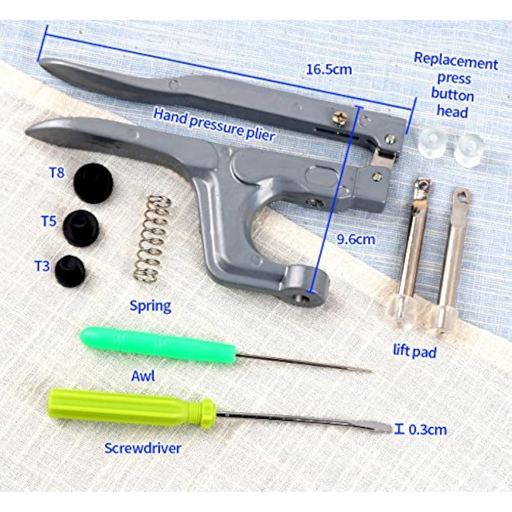 Snap Buttons 400 Sets 20 Colors With Press Pliers T5 Plastic Snaps No