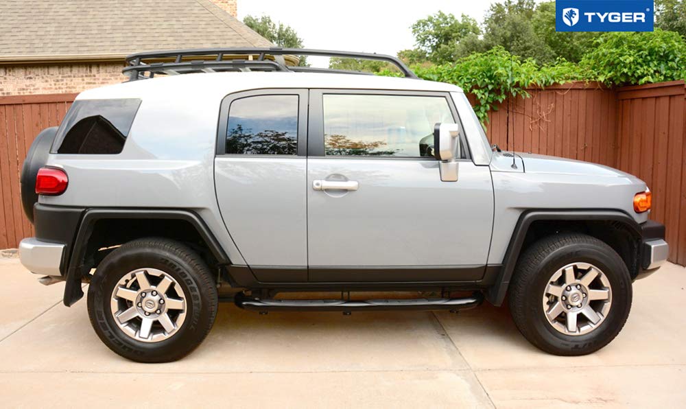 Tyger Custom Fit 0715 Toyota Fj Cruiser Black 3" Side Step Rails Nerf