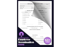 Employee Termination Forms: Staff Separation Report Sheets for Supervisors & Human Resource Representatives | 120 Single-Side