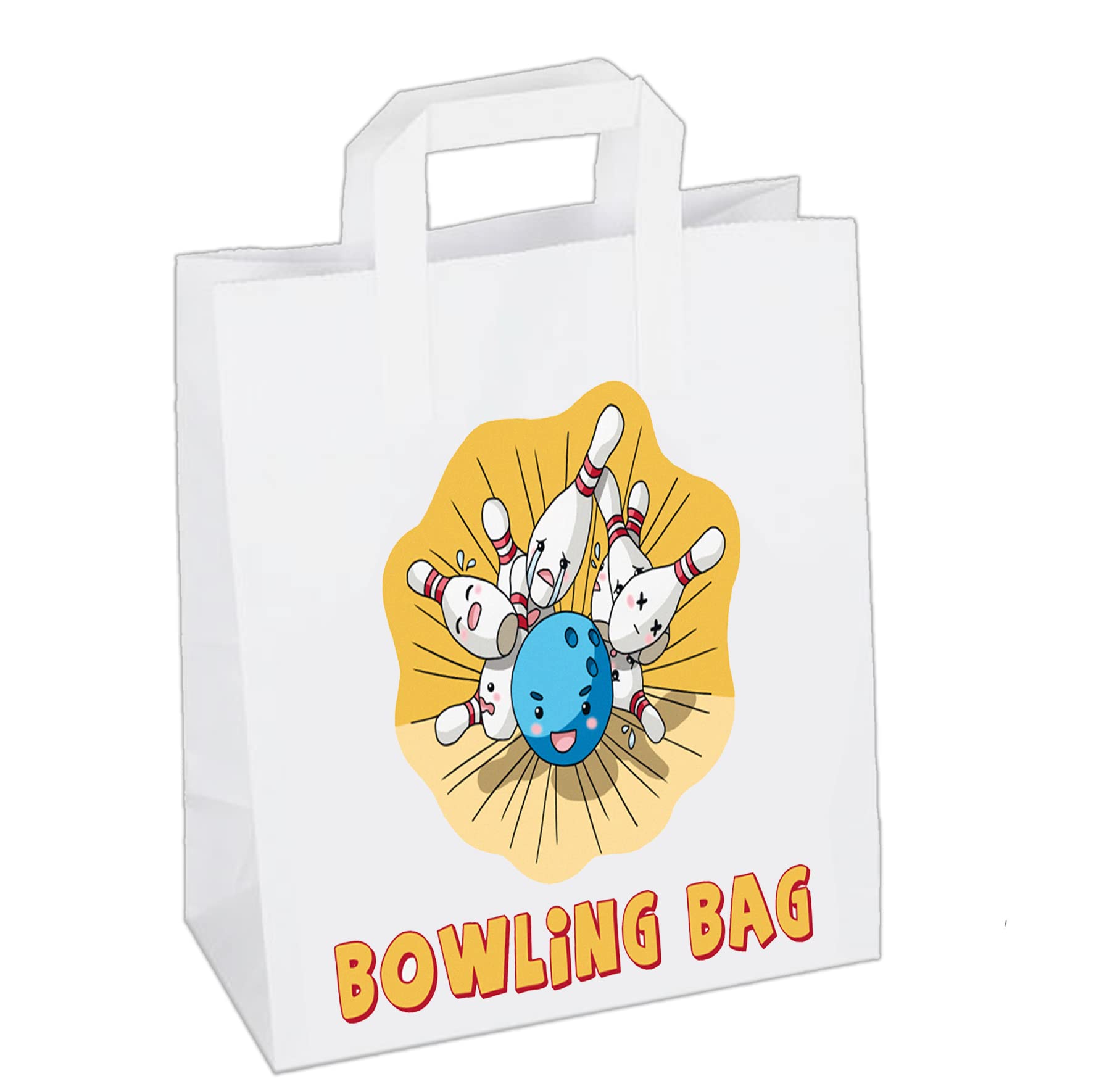 AK Giftshop Ten Pin Bowling Party Bags Goody Loot Treat Gift Bags (Pack of 6)