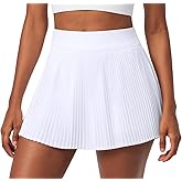 Heathyoga Pleated Tennis Skirts for Women High Waisted Athletic Skorts for Woman with Pockets Tummy Control Golf Skirts
