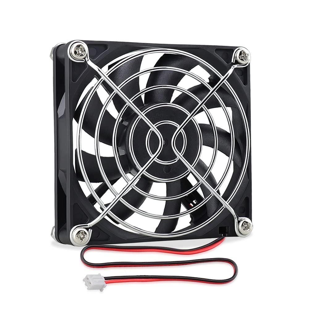 GDSTIME 80mm 5V Fan 80 x 80 x 15 mm Computer fan 2 Pin 2800 RPM 32.8 CFM Hydraulic Bearing for NVR Amplifier Refrigerator Cabinet Cooling